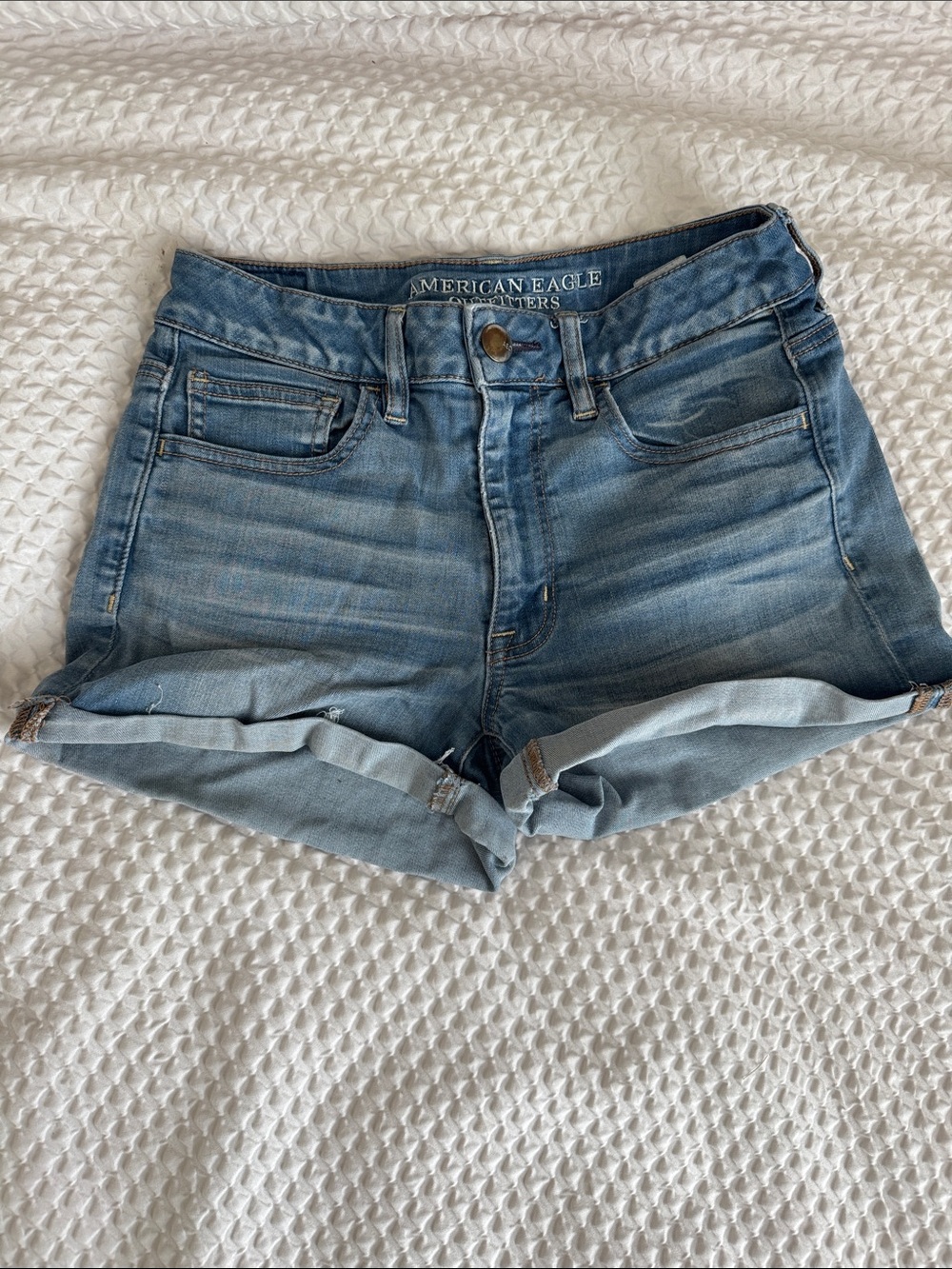 American Eagle Light Blue Denim Shorts